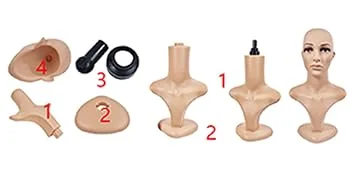 Female training head for hairdressing also suitable as a model head for wigs glasses hat - product information 8