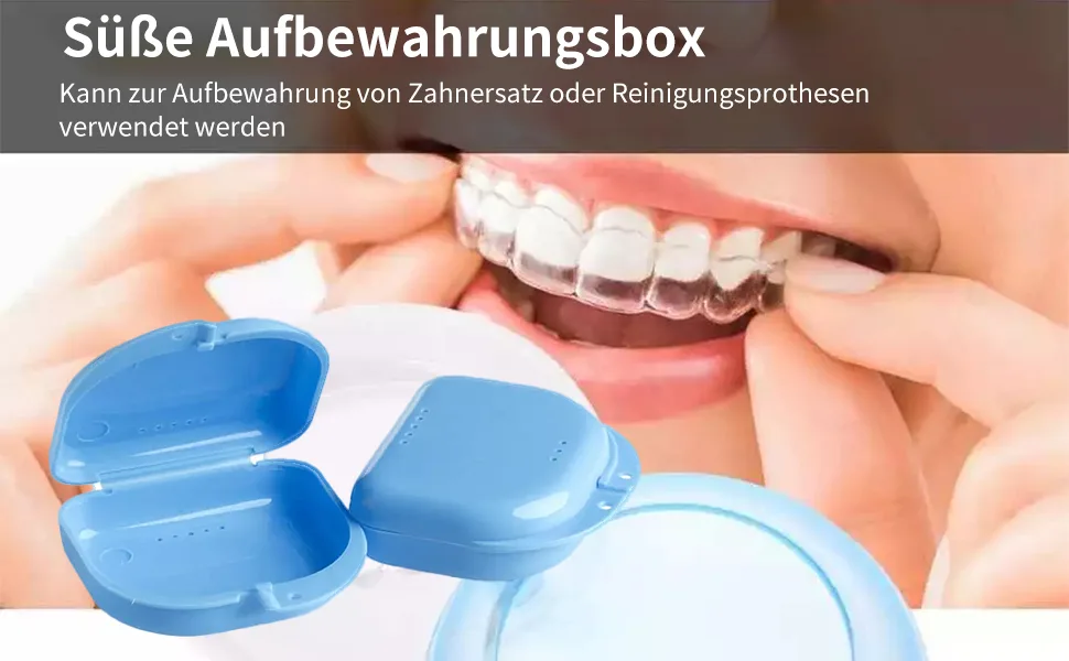 Dents braces box dentist dinner dento denture cup prosthetic box prosthesis box bite can braces for loose braces - product information 2