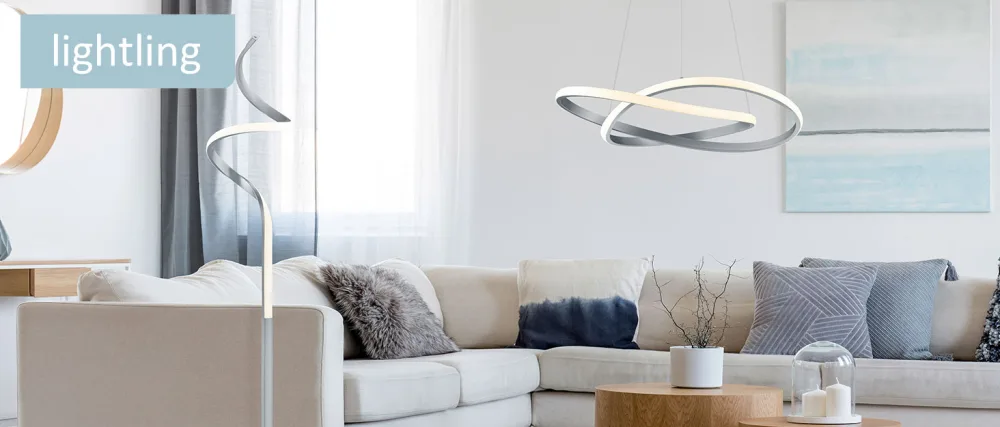 Lightling modern ceiling lamp in nickel matt fabric screen black 2 x E14 max. 40W 30 cm height: 16 cm ceiling light round (30 cm) black - lightling