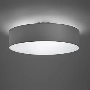 Lightling modern ceiling lamp in nickel matt fabric screen black 2 x E14 max. 40W 30 cm height: 16 cm ceiling light round (30 cm) black - lightling