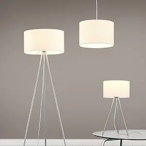 Lightling modern ceiling lamp in nickel matt fabric screen black 2 x E14 max. 40W 30 cm height: 16 cm ceiling light round (30 cm) black - lightling familie