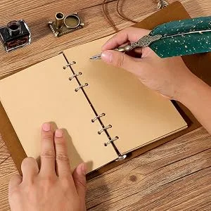Victse calligraphy pencils vintage calligraphy spring retro writer seal dip pen with 8 replacement tips 5 set envelopes (red) - 38 DE
