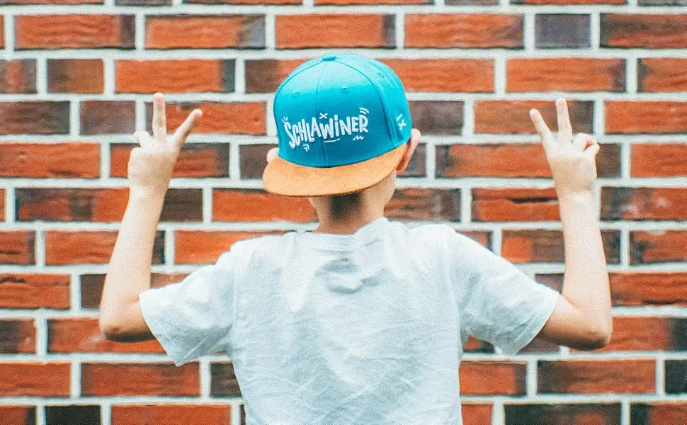 Hand and Fire Snapback Cap Kids Schlawiner Light Blue - outdoor modelabel camping vanlife snapback kinder cap cappy kappe mütze schlawiner frechdachs