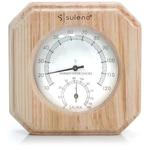 SULENO sauna set ANNA 2-piece sauna accessories | climate meter hourglass sauna thermometer sauna hygrometer climate station - Klimamesser