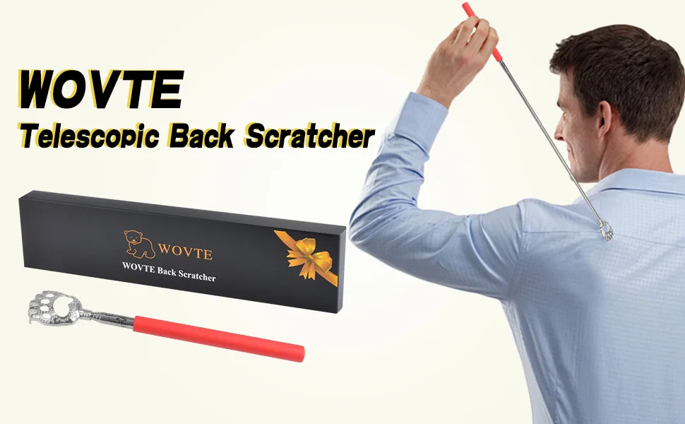 Wovte telescopic back scratcher with bear claw black - product information 2