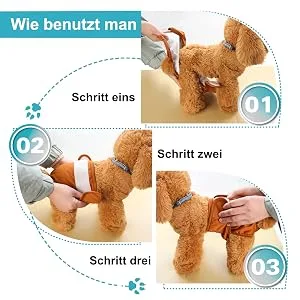 Hisprout Female Dog Diaper Reusable Washable Durable Dog Diapers Pants Colorful Union SS Colorful Union - how to use