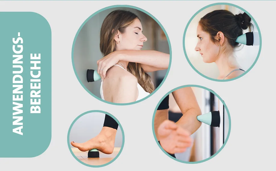 Flexmate Quick Trigger - trigger point presser for tension muscle pain massage device trigger tool for self-massage - Kopf Rücken Nacken Schulter Arm Hand Bein Wadenmassage Fußmassage Oberschenkel Gesäß Bauch Brust