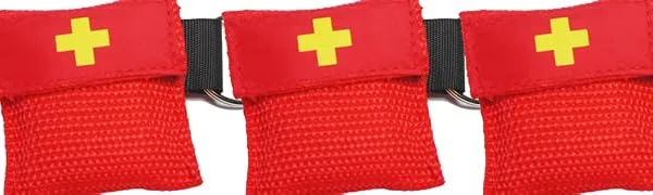 Worldconnection 10x Set ventilation mask ventilation cloth ventilation foil red CPR mask - Beatmungsmaske
