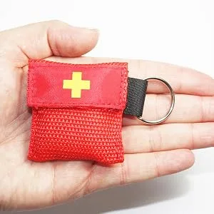 Worldconnection 10x Set ventilation mask ventilation cloth ventilation foil red CPR mask - platz