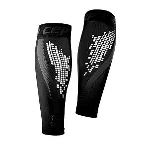 CEP - Nighttech Calf Sleeve 2.0 reflective ladies leg gums socks for exact calf compression made by medi black / blue size IV - Calf Sleeves