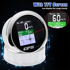 85mm digital speed knife GPS speedometer speed measuring device Kilometer meter waterproof IP67 speedometer measuring device for auto boot yacht 12v/24v black - 85mm GPS Speedometer