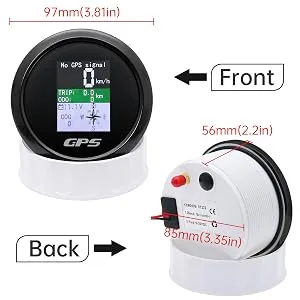 85mm digital speed knife GPS speedometer speed measuring device Kilometer meter waterproof IP67 speedometer measuring device for auto boot yacht 12v/24v black - 85mm GPS Speedometer