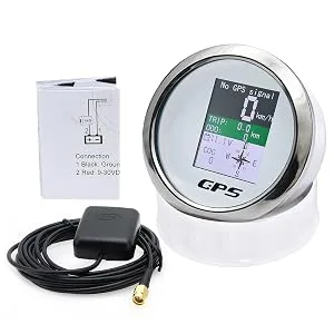85mm digital speed knife GPS speedometer speed measuring device Kilometer meter waterproof IP67 speedometer measuring device for auto boot yacht 12v/24v black - 85mm gps speedometer