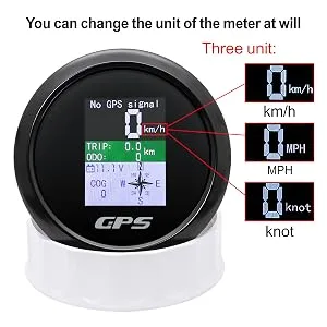 85mm digital speed knife GPS speedometer speed measuring device Kilometer meter waterproof IP67 speedometer measuring device for auto boot yacht 12v/24v black - 85mm GPS Speedometer