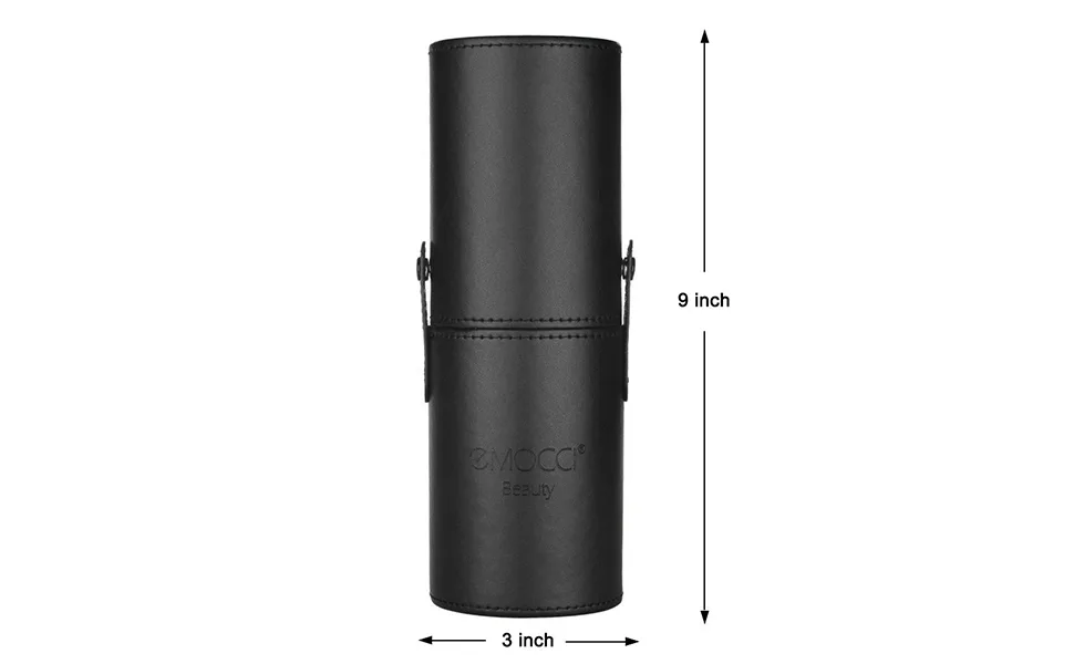 Make Up Brush Holder PU Leather Cosmetic Organizer Travel Makeup Cup Bag Black A-cup-black - Make Up Pinsel Halter