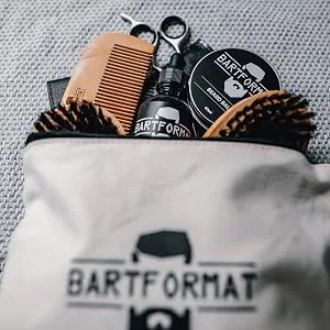 BartFormat - beard care set for men |Bart care set (6-part) with beard oil beard balm beard shears beard brush beard and base bag - product information 5