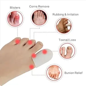 Pedimend silicone gel Big toe Cap (1 pair) - for missing or ingrown toenails - for corns and cornea - Unisex - Foot care 1 pair - Hühneraugen, Blasen, Hornhaut, Ballenzehen, Zehenkissen