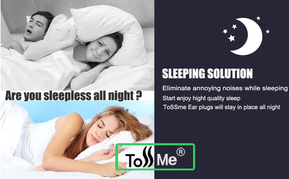 ToSSme Earplugs for Sleeping (12 Pairs) I Soft Silicone Earplugs I Noise Reduction Reusable Swimming Earplugs - Wenn Ihr Ehepartner extreme Schnarchprobleme hat, helfen Ihnen ToSSme Ohrstöpsel