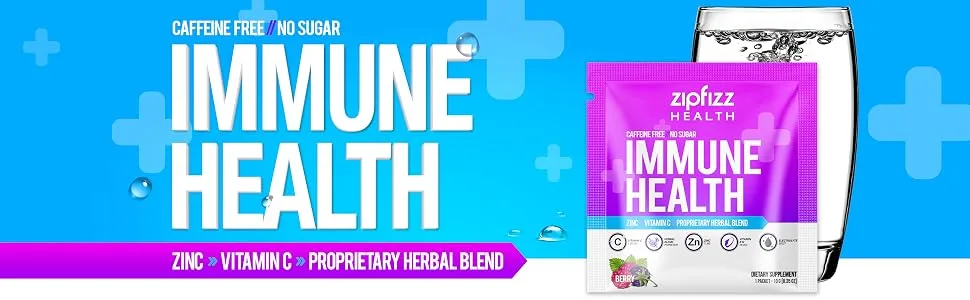 Zipfizz Immune Health Caffeine Free Berry 30 Packets 0.35 oz (10 g) Each - product information 1