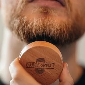 Bart format 4-part beard care set Glatt maker-including beard balam (60ml) + beard brush + beard comb + cultural bag-high-quality set for daily beard care-ideal for men - Bart