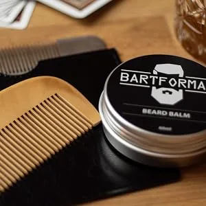 Bart format 4-part beard care set Glatt maker-including beard balam (60ml) + beard brush + beard comb + cultural bag-high-quality set for daily beard care-ideal for men - Pflege