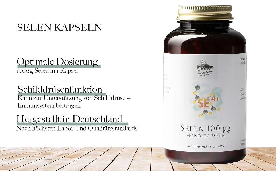KR UTERHANDEL SANKT ANTON - Selenium capsules - 100 g pure selenium - High dosage - Vitamin E - German premium quality (180 capsules) - product information 2