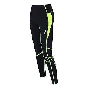 Airtracks men's winter functional running pants long per t - Thermo running tight - running night - warm - breathable - reflectors L black -neon - product information 5