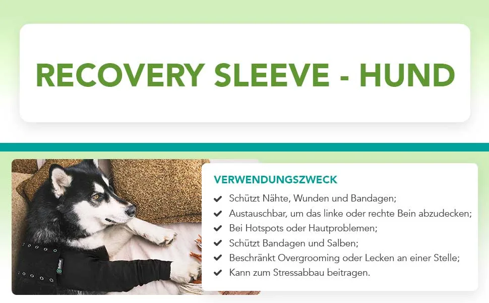Suitical Recovery Sleeve Hund XL Schwarz Schwarz XL - Sleeve