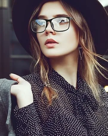 CGID CN79 Classic nerd glasses ellipse 40s 50s panto glasses vintage look clear lens glossy black - 8012???2