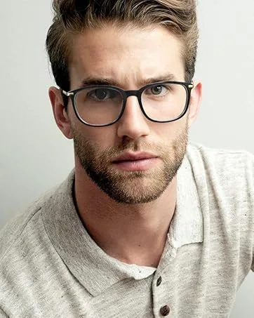 CGID CN79 Classic nerd glasses ellipse 40s 50s panto glasses vintage look clear lens glossy black - 8079???1