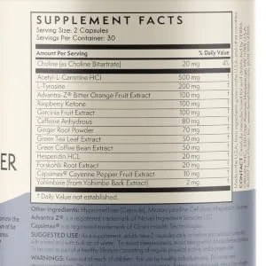 Terra Origin Healthy Fat Burner 60 Capsules - Fat burner ingredients