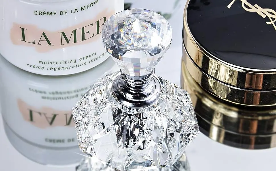 H&D Clear Art Carved Crystal Empty Mini Refillable Perfume Bottle 5ml Style*3 - Clear Perfume Bottle