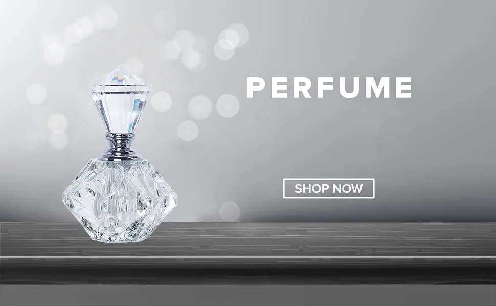 H&D Clear Art Carved Crystal Empty Mini Refillable Perfume Bottle 5ml Style*3 - Perfume bottle