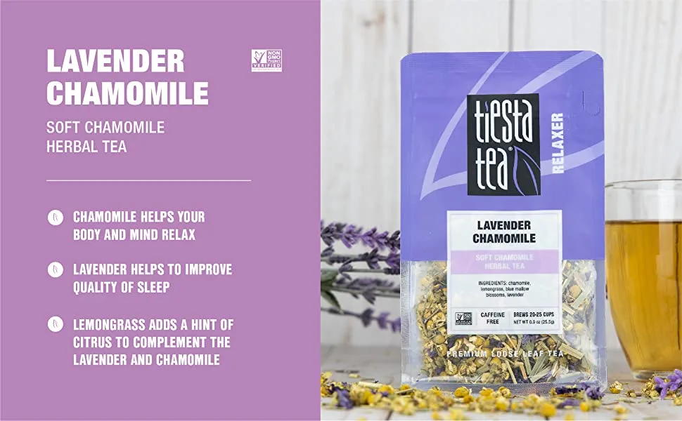 Tiesta Tea Company Premium Loose Leaf Tea Lavender Chamomile Caffeine Free 2.0 oz (56.7 g) - Lavender Chamomile