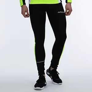 Airtracks Men's Functional Running Pants Long - Running Tights - Breathable - Compression - Reflectors M Black - ??02-3