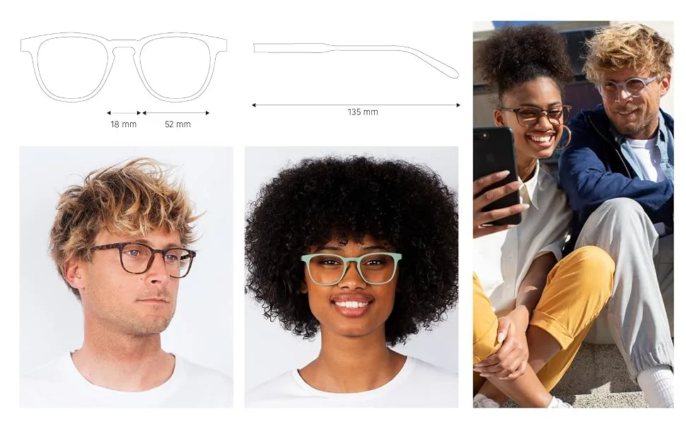 BARNER - Blue light glasses Dalston for the computer - Glasses with blue light filter for men and women Black Noir - Maße