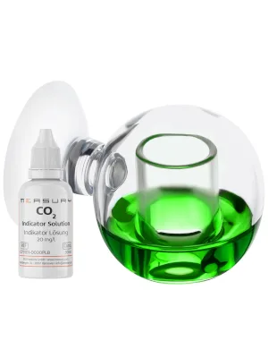 Measury CO2 continuous test aquarium 'Orb' with 30 ml test liquid 20 mg/l CO2 test aquarium drop checker CO2 tester - Dauertest Orb mit Indiktatorflüssigkeit