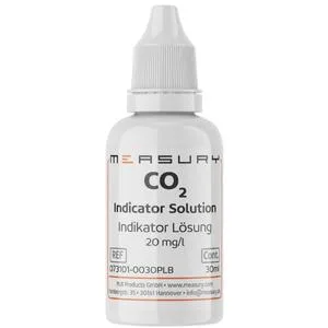 Measury CO2 continuous test aquarium 'Orb' with 30 ml test liquid 20 mg/l CO2 test aquarium drop checker CO2 tester - Flüssigkeit