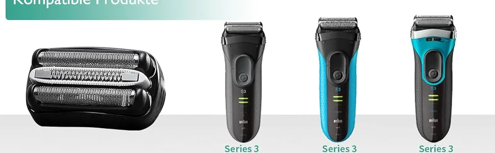 Series 3 Shake head Electrorasiser Men Shake heads Compatible with brown 32b razor for 3020s 3030s 300s 330s 340 -replacement shear section - product information 2