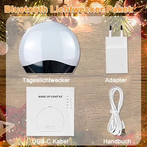 Bluetooth daylight alarm clock wake up light alarm clock with light sunrise sunset simulation bluetooth speaker 22 natural noises 20 brightness bedside lamp for children warm - lichtwecker sonnenaufgang