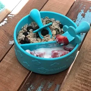 Grabease Silicone Suction Bowl 6m+ Teal 1 Count - silicone bowl for baby