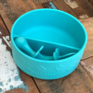 Grabease Silicone Suction Bowl 6m+ Teal 1 Count - toddler bowl