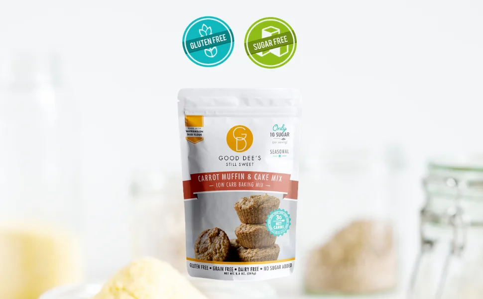 Good Dee's Low Carb Baking Mix Carrot Muffin & Cake Mix 8.8 oz (249 g) - keto baking mix