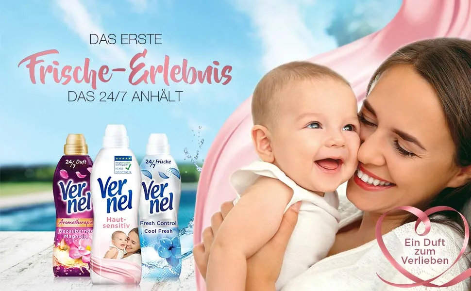 Verel skin -sensitive fabric softener (3x34 washloads) laundry for sensitive & allergic skin and long -lasting fresh recyclable bottle - product information 4
