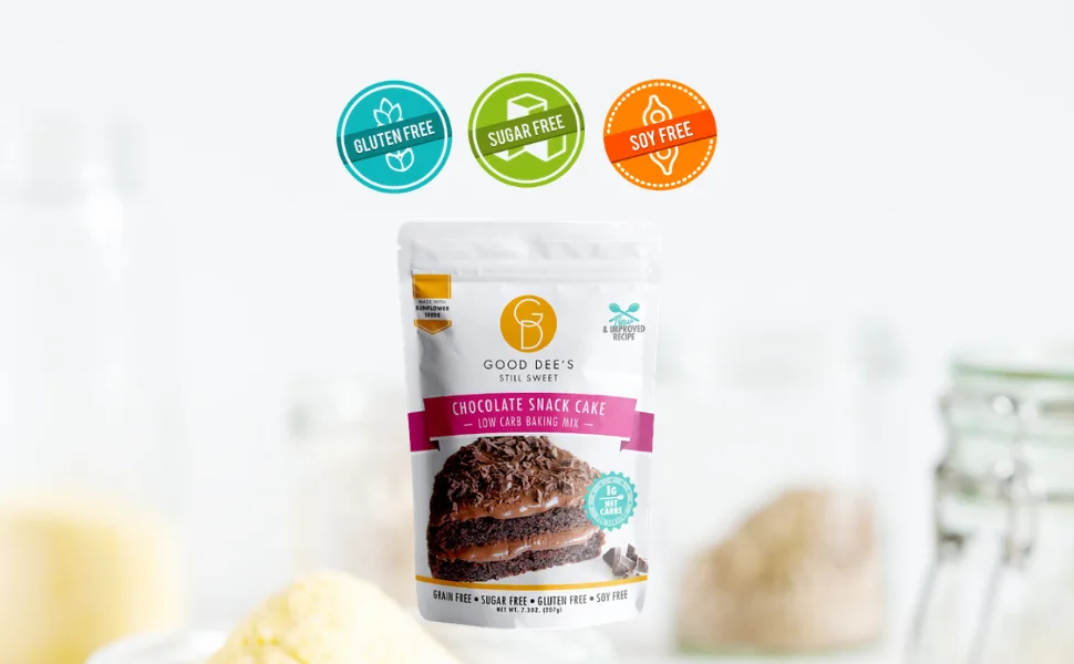 Good Dee's Low Carb Baking Mix Chocolate Snack Cake 7.3 oz (207 g) - keto baking mix