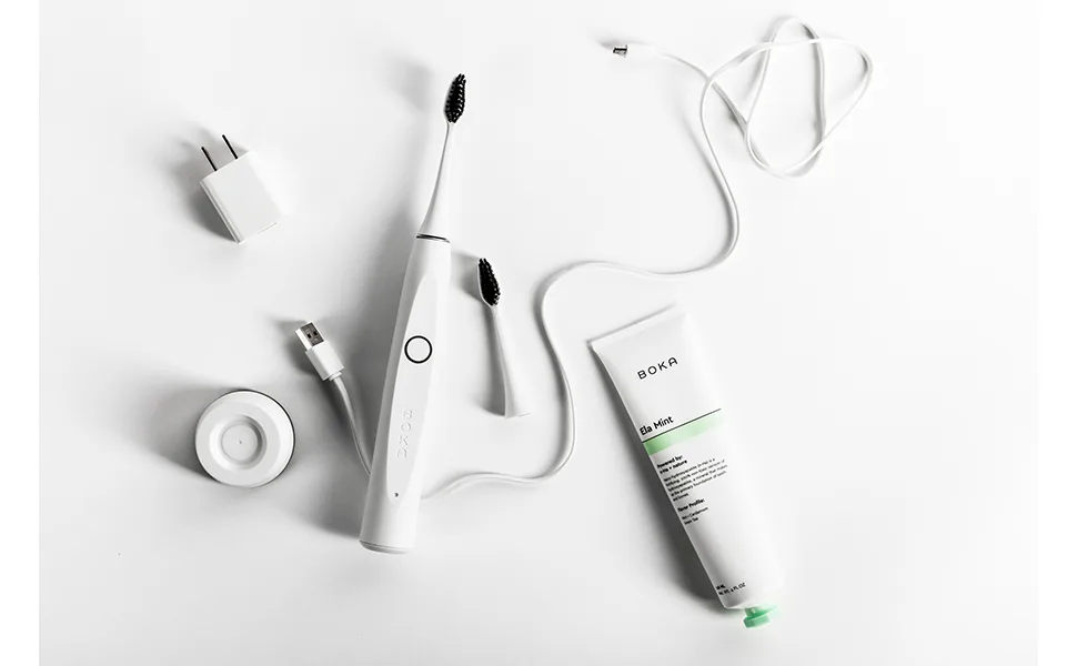 Boka Replacement Heads White 2 Pack - boka health electric toothbrush charcoal bristles rechargeable remove plaque bacteria dentist