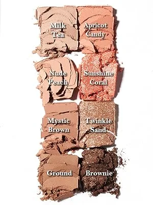 BOM Base on Basic Eye Palette 01Coralism with natural base warm and neutral eyeshadow palette 8 colors - product information 2