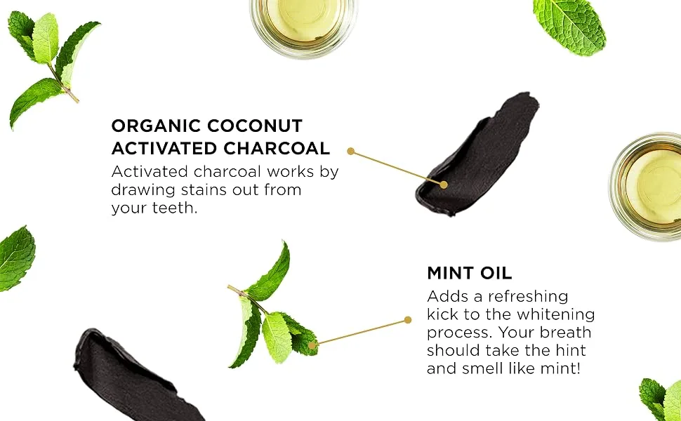 Active Wow 24K White All Natural Whitening Toothpaste Charcoal + Mint 4 oz (113 g) - ingredients of charcoal toothpaste