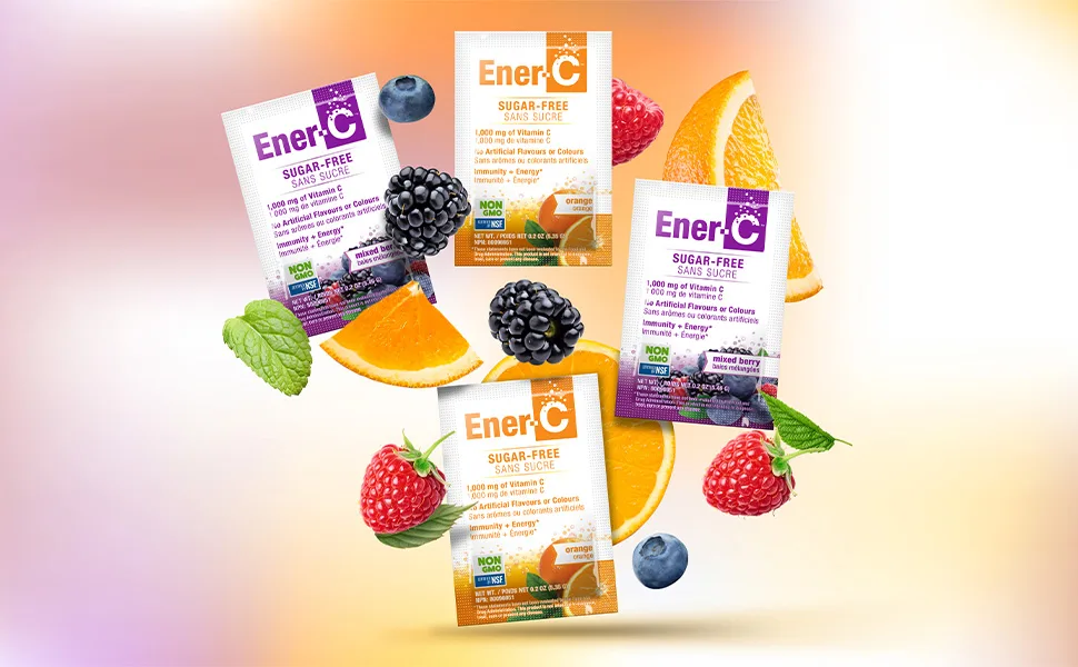 Ener-C Vitamin C Multivitamin Drink Mix Sugar Free Mixed Berry 1000 mg 30 Packets 0.2 oz (5.46 g) Each - ener-c