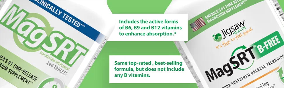 Jigsaw Health MagSRT Time-Release Magnesium Tablets - MagSRTA